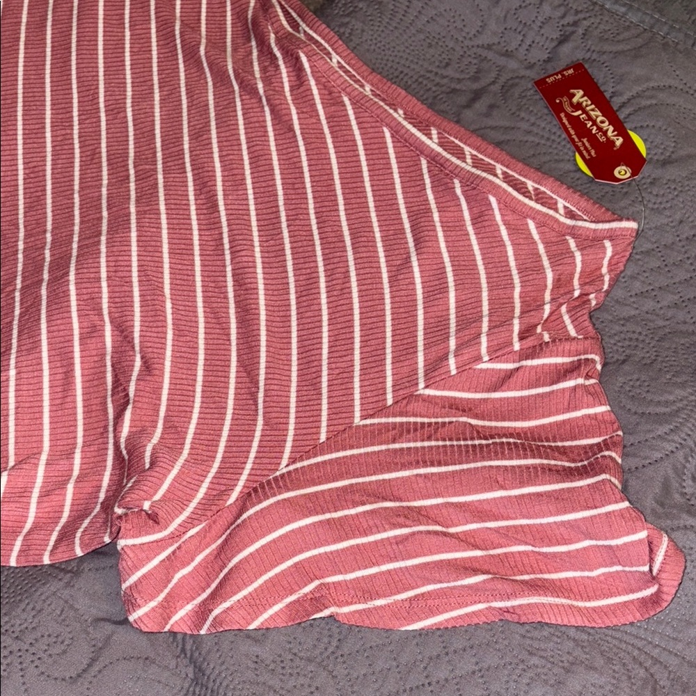 Pink Striped One-Shoulder Top - Picture 5 of 9